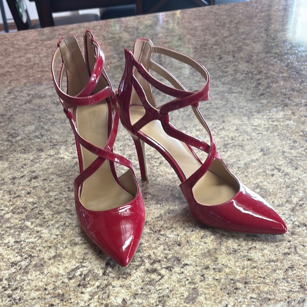 MICHAEL Michael Kors Red Patent Leather Heels